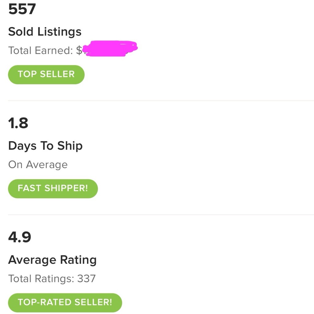 MY POSH STATS - Picture 3 of 4